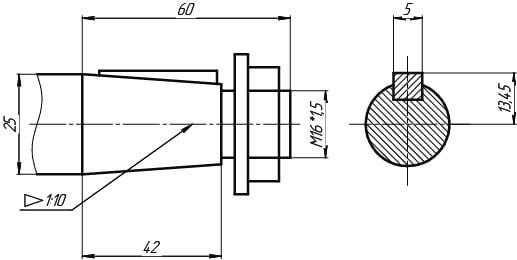 Ч2-80-125 входной вал конический с наружней резьбой.jpg